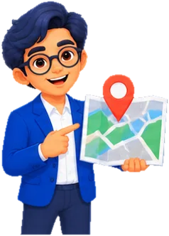 Guru with a college map